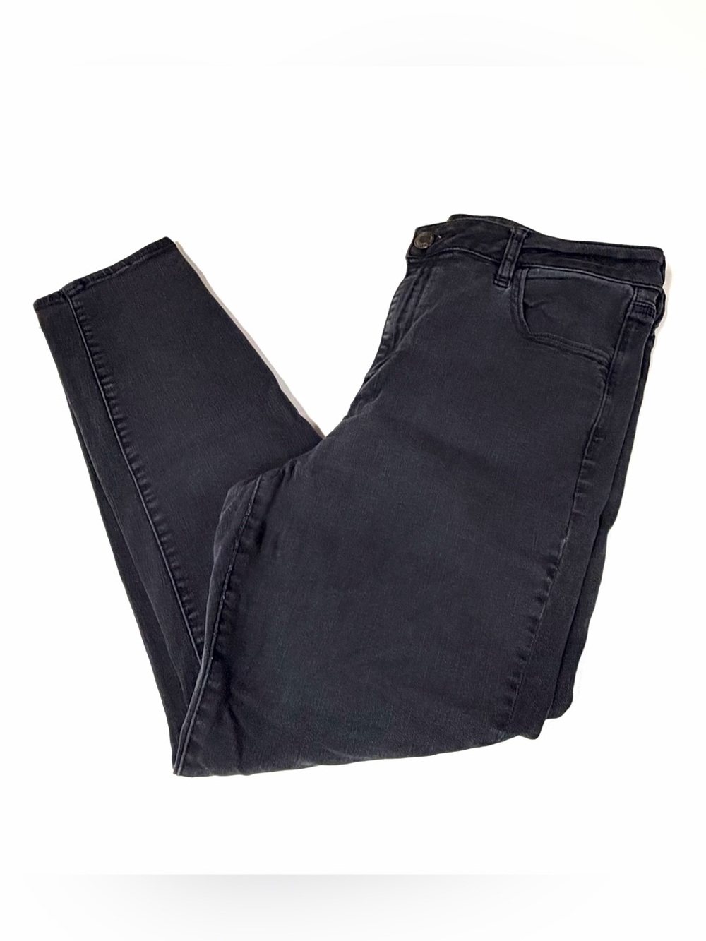 American Eagle Women’s Size 18 Hi Rise Jegging Jeans Solid Black Stretch #4337